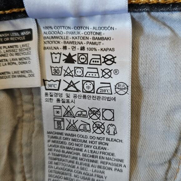 Levis 501 Jeans Mens 46x32 Black Button Fly Cotton Classic Minimal Staple - Picture 3 of 10